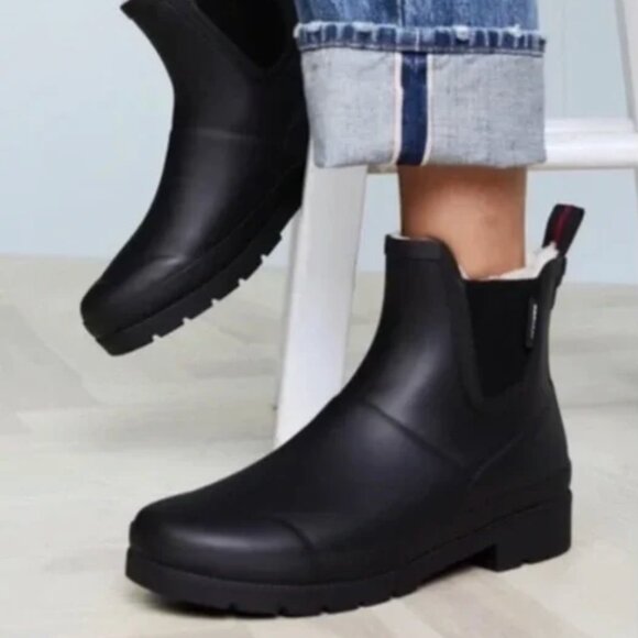 Tretorn Lina Waterproof Chelsea Rain Winter Snow Boots – Black (Women’s Size 8) - Picture 1 of 13